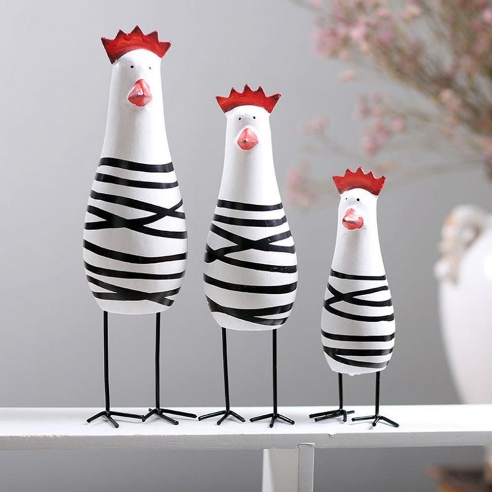 Set di 3 Statuette di Pollo In - Wood Chisel Set recensione e prezzo