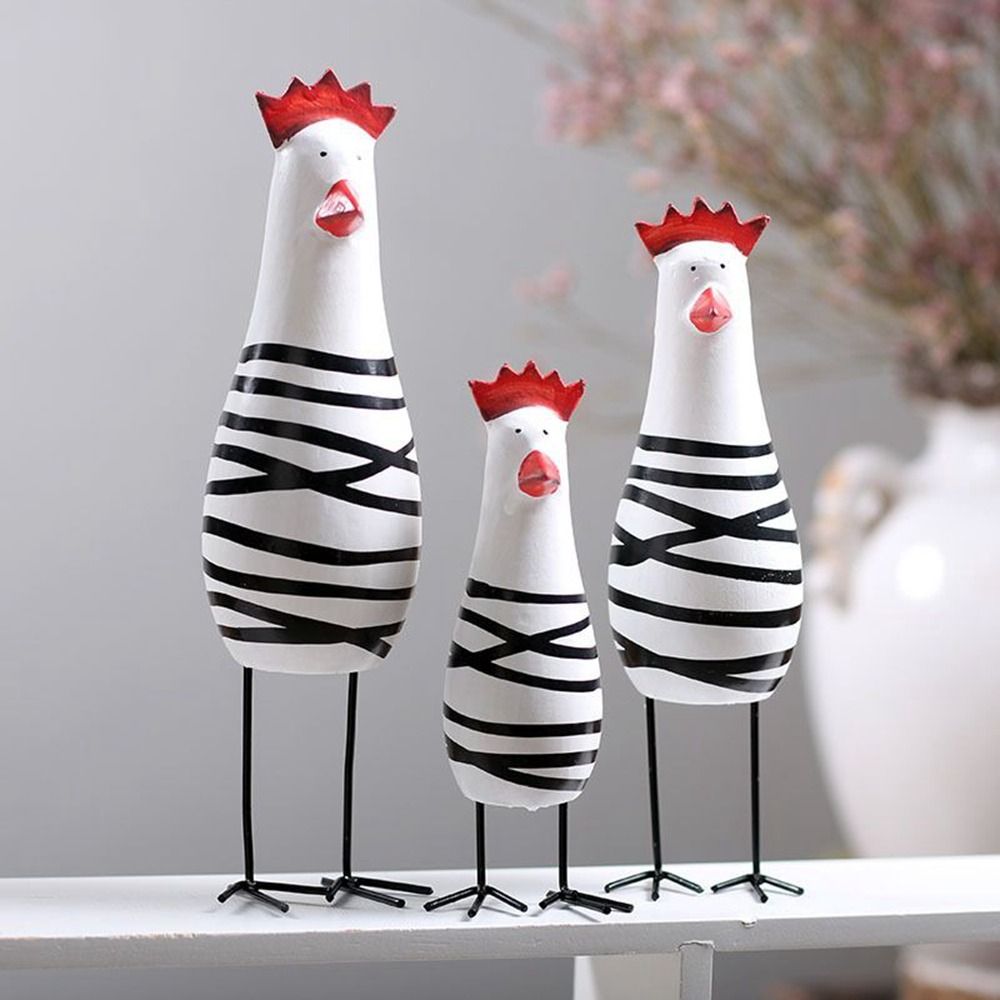 Set di 3 Statuette di Pollo In - Wood Chisel Set recensione e prezzo